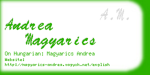 andrea magyarics business card